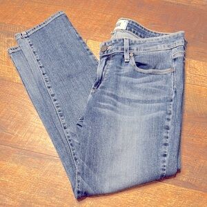 Paige Jimmy Jimmy crop distressed denim jeans size 27 medium wash
